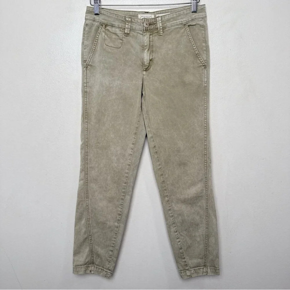 Anthropologie Womens 26 Relaxed Chino Pants In Khaki Color - Picture 2 of 15